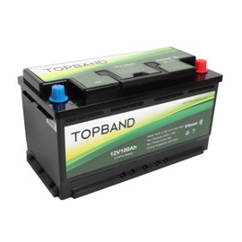 Topband Lithium batteri 12volt 100Ah med app overvågning (HEAT)